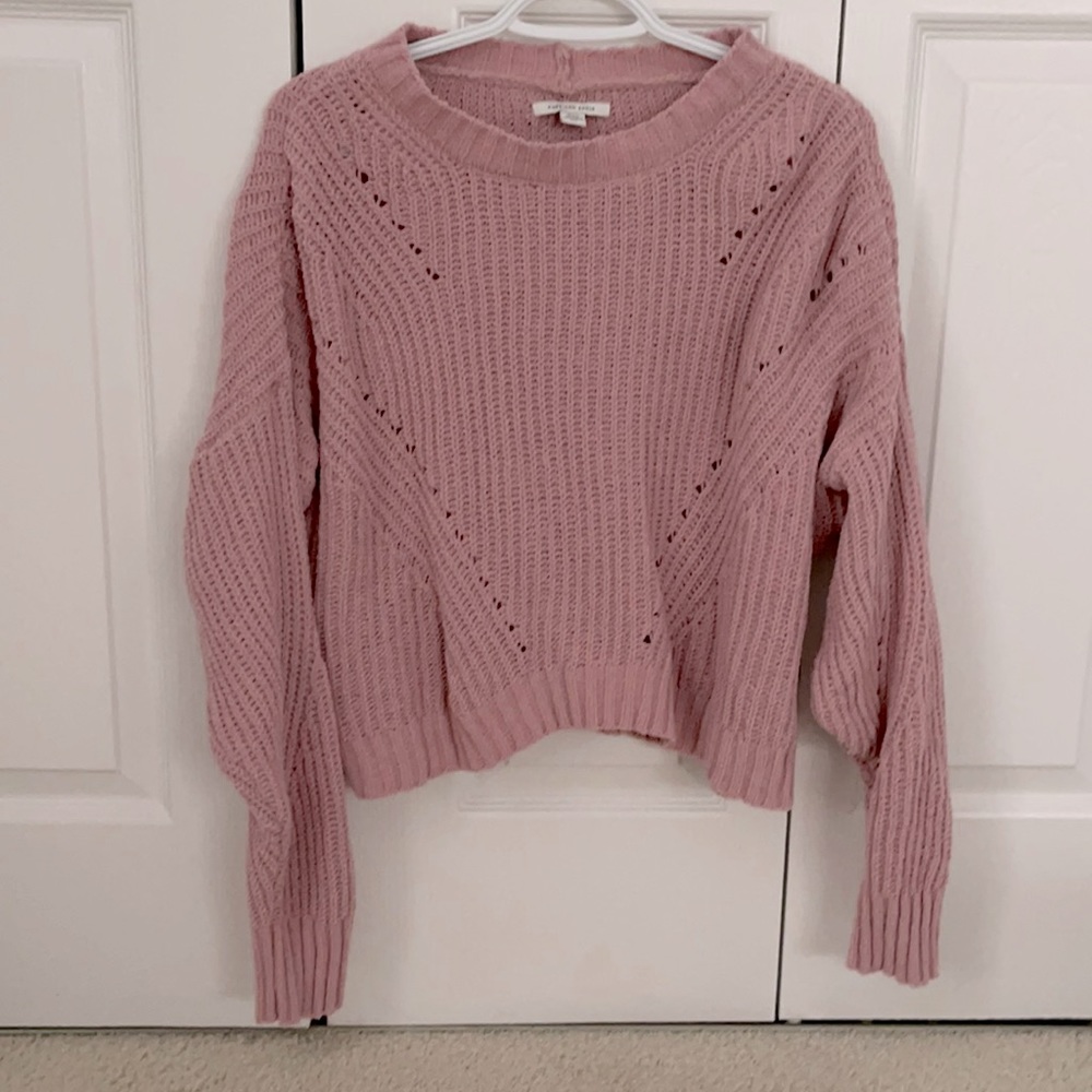 Pink knit sweater from American Eagle